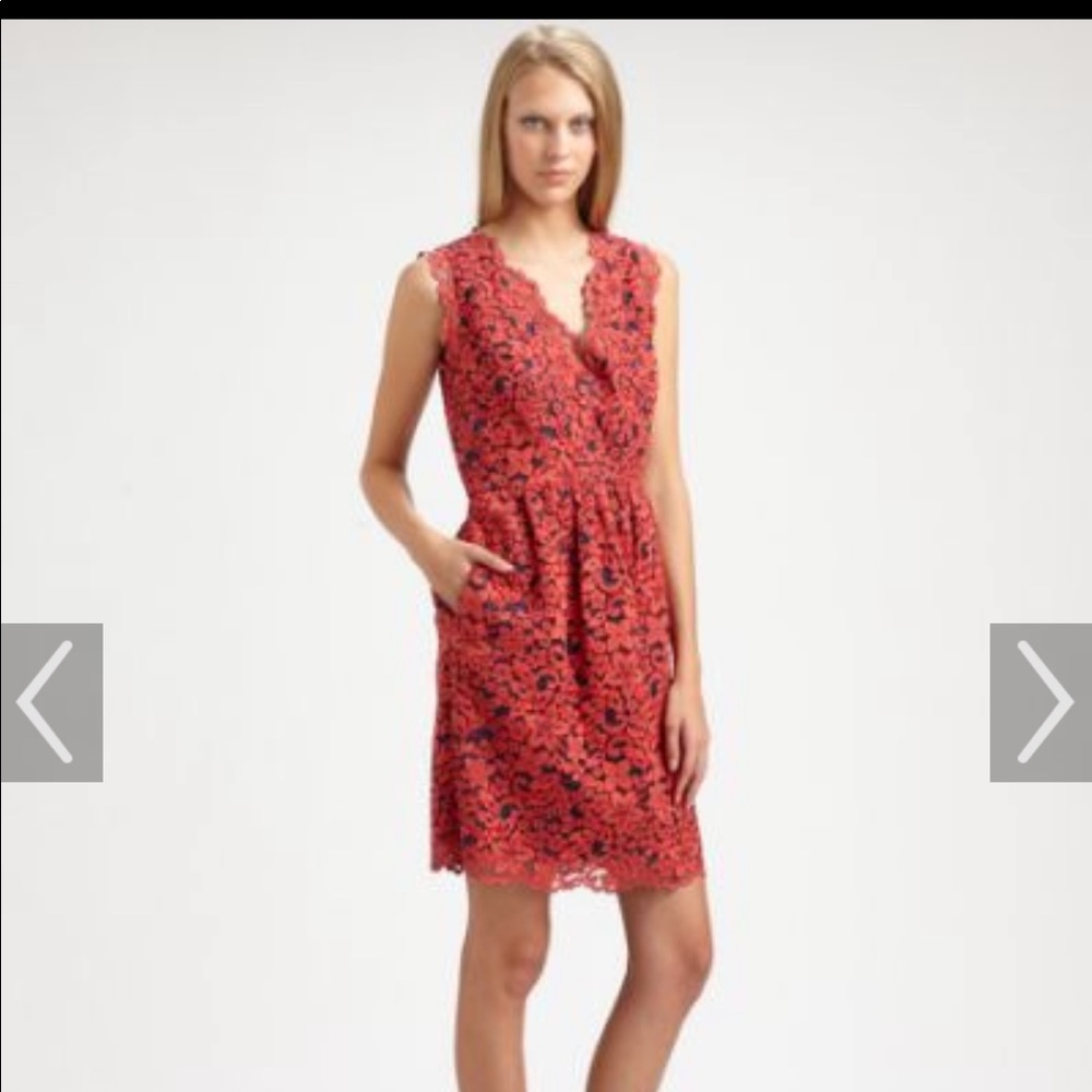 Shoshanna Red Sierra Lace